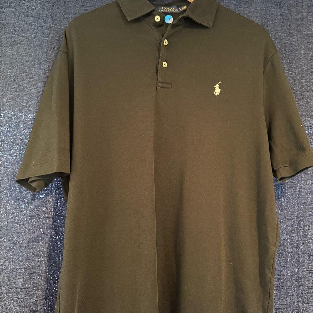 Polo by Ralph Lauren Men's Dark Brown Polo Shirt